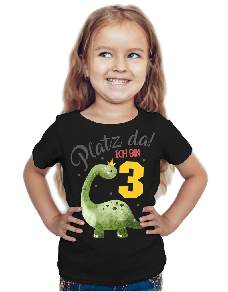 Kinder T-Shirt Platz Da ich bin Drei 3 Dinosaurier mit Krone - von Mikalino