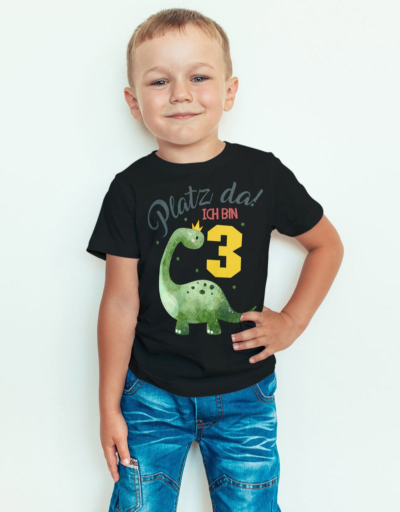 Kinder T-Shirt Platz Da ich bin Drei 3 Dinosaurier mit Krone - von Mikalino