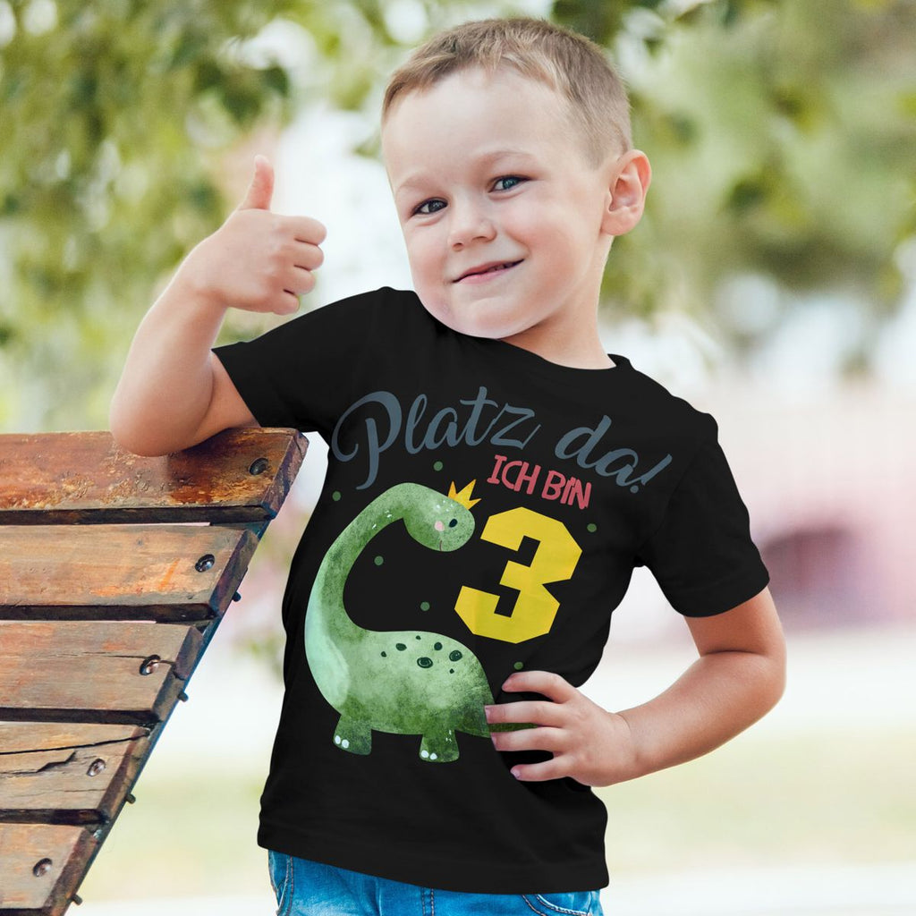 Kinder T-Shirt Platz Da ich bin Drei 3 Dinosaurier mit Krone - von Mikalino