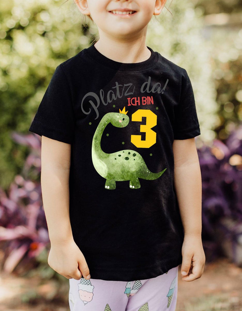 Kinder T-Shirt Platz Da ich bin Drei 3 Dinosaurier mit Krone - von Mikalino