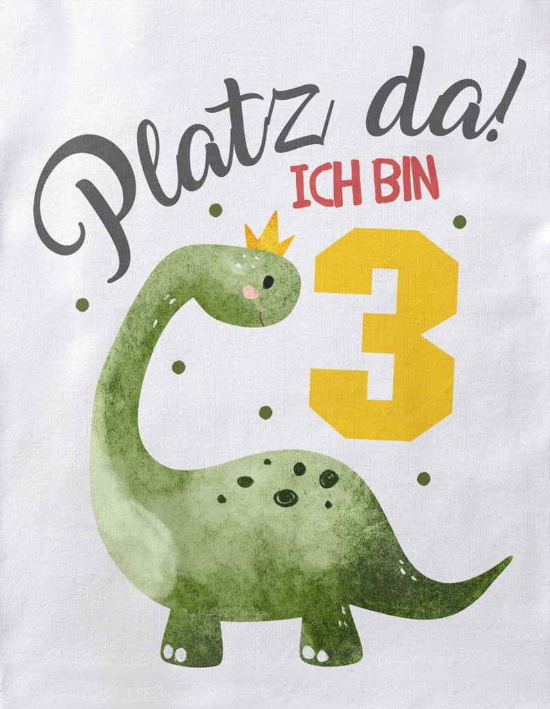 Kinder T-Shirt Platz Da ich bin Drei 3 Dinosaurier mit Krone - von Mikalino