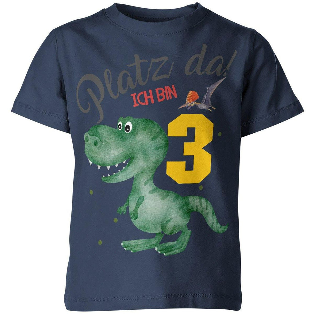 Kinder T-Shirt Platz Da ich bin Drei 3 Dinosaurier T-Rex mit Flugsaurier - von Mikalino