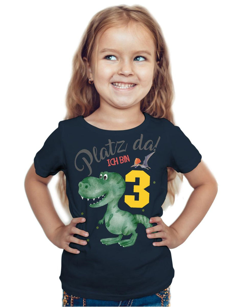 Kinder T-Shirt Platz Da ich bin Drei 3 Dinosaurier T-Rex mit Flugsaurier - von Mikalino