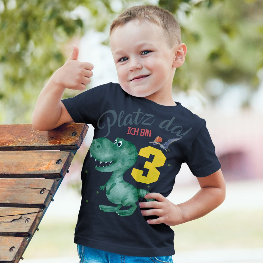 Kinder T-Shirt Platz Da ich bin Drei 3 Dinosaurier T-Rex mit Flugsaurier - von Mikalino