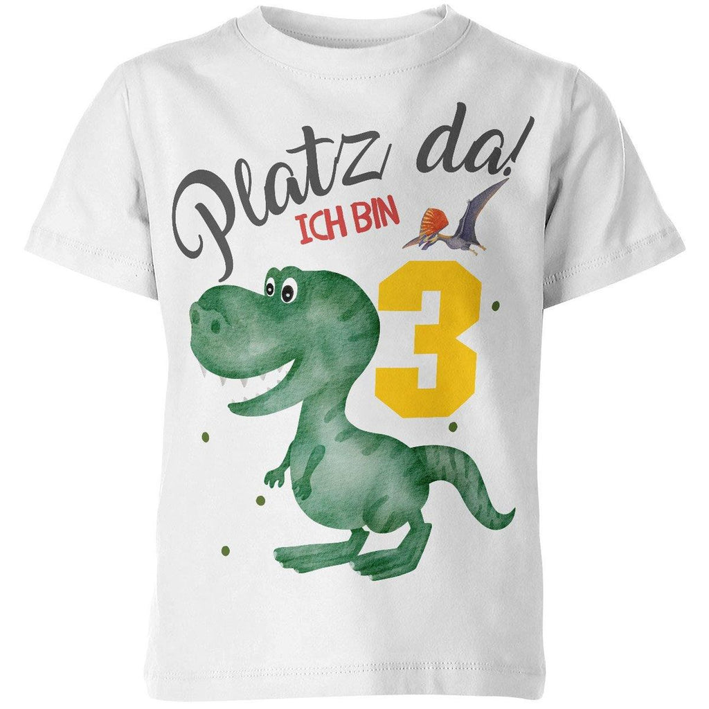 Kinder T-Shirt Platz Da ich bin Drei 3 Dinosaurier T-Rex mit Flugsaurier - von Mikalino