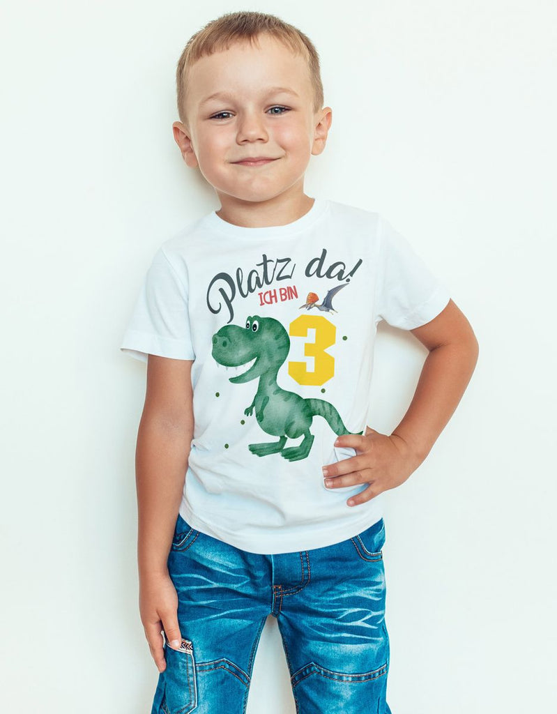 Kinder T-Shirt Platz Da ich bin Drei 3 Dinosaurier T-Rex mit Flugsaurier - von Mikalino