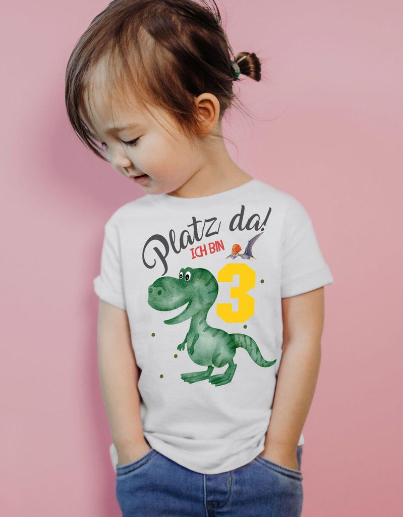 Kinder T-Shirt Platz Da ich bin Drei 3 Dinosaurier T-Rex mit Flugsaurier - von Mikalino