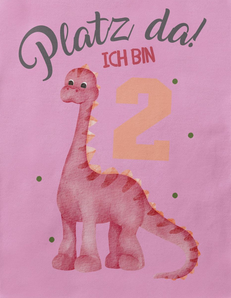 Baby / Kinder T-Shirt mit Spruch Platz Da ich bin Zwei 2 Dinosaurier Langhals - von Mikalino