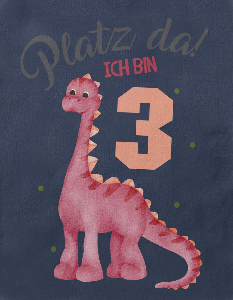 Kinder T-Shirt Platz Da ich bin Drei 3 Dinosaurier Langhals - von Mikalino