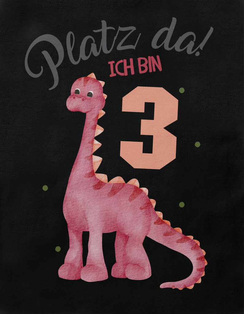 Kinder T-Shirt Platz Da ich bin Drei 3 Dinosaurier Langhals - von Mikalino