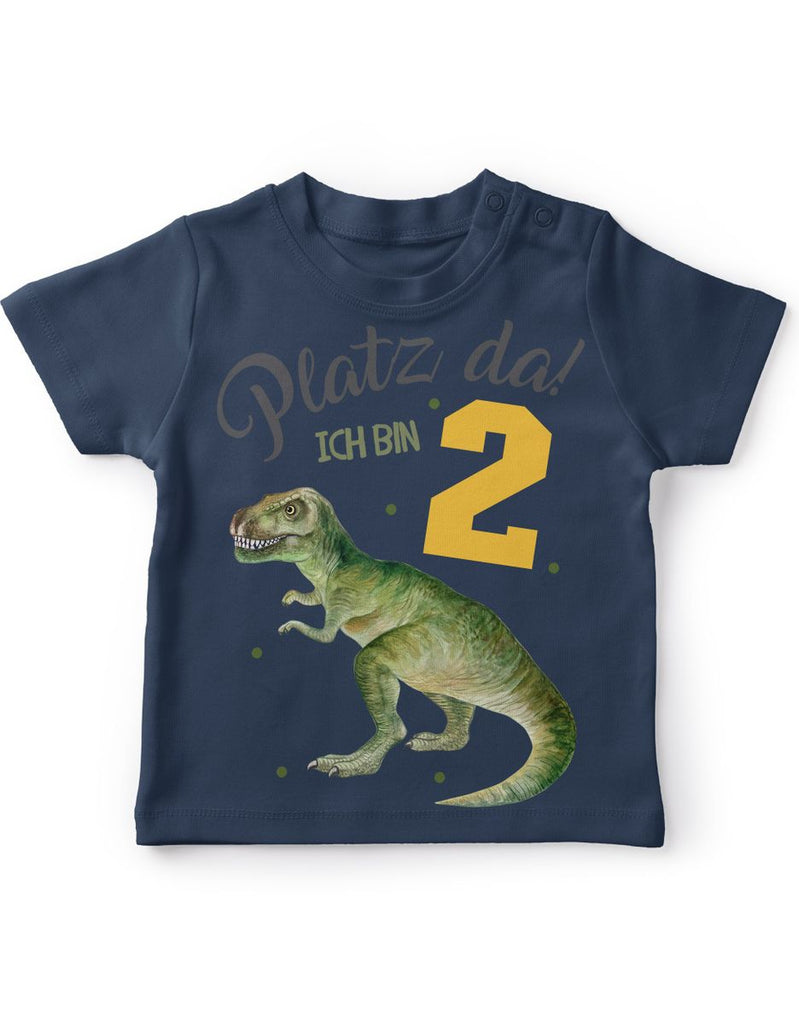 Baby / Kinder T-Shirt mit Spruch Platz Da ich bin Zwei 2 Dinosaurier T-Rex - von Mikalino