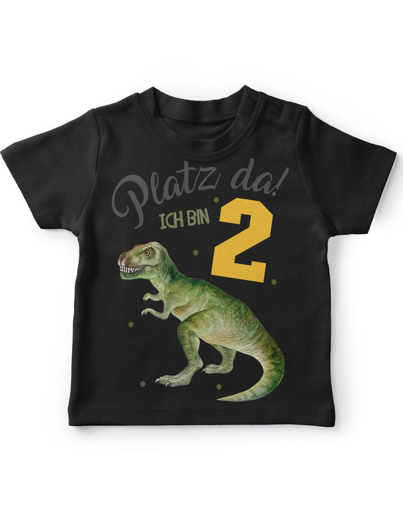 Baby / Kinder T-Shirt mit Spruch Platz Da ich bin Zwei 2 Dinosaurier T-Rex - von Mikalino