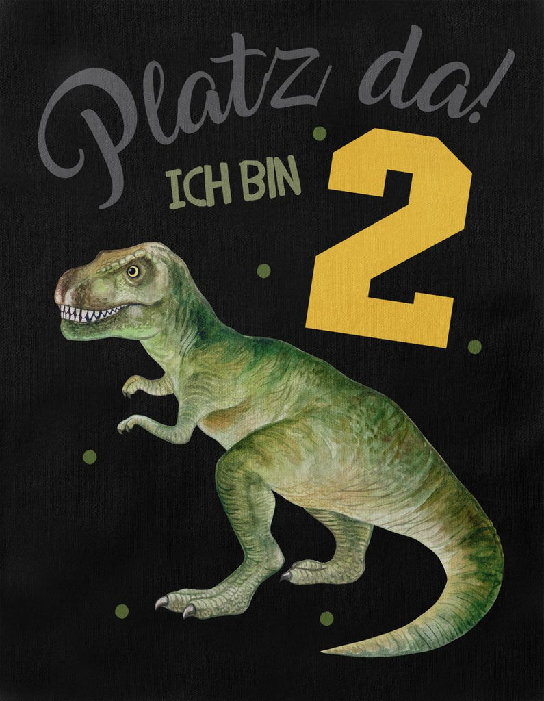 Baby / Kinder T-Shirt mit Spruch Platz Da ich bin Zwei 2 Dinosaurier T-Rex - von Mikalino