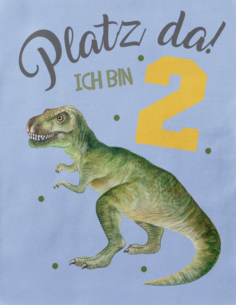 Baby / Kinder T-Shirt mit Spruch Platz Da ich bin Zwei 2 Dinosaurier T-Rex - von Mikalino