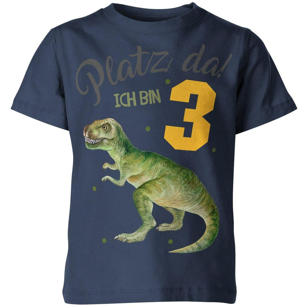 Kinder T-Shirt Platz Da ich bin Drei 3 Dinosaurier T-Rex - von Mikalino