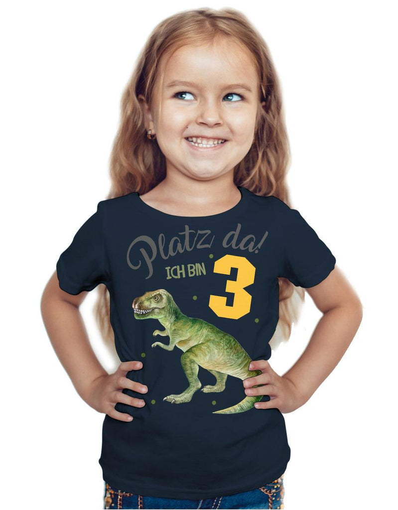 Kinder T-Shirt Platz Da ich bin Drei 3 Dinosaurier T-Rex - von Mikalino