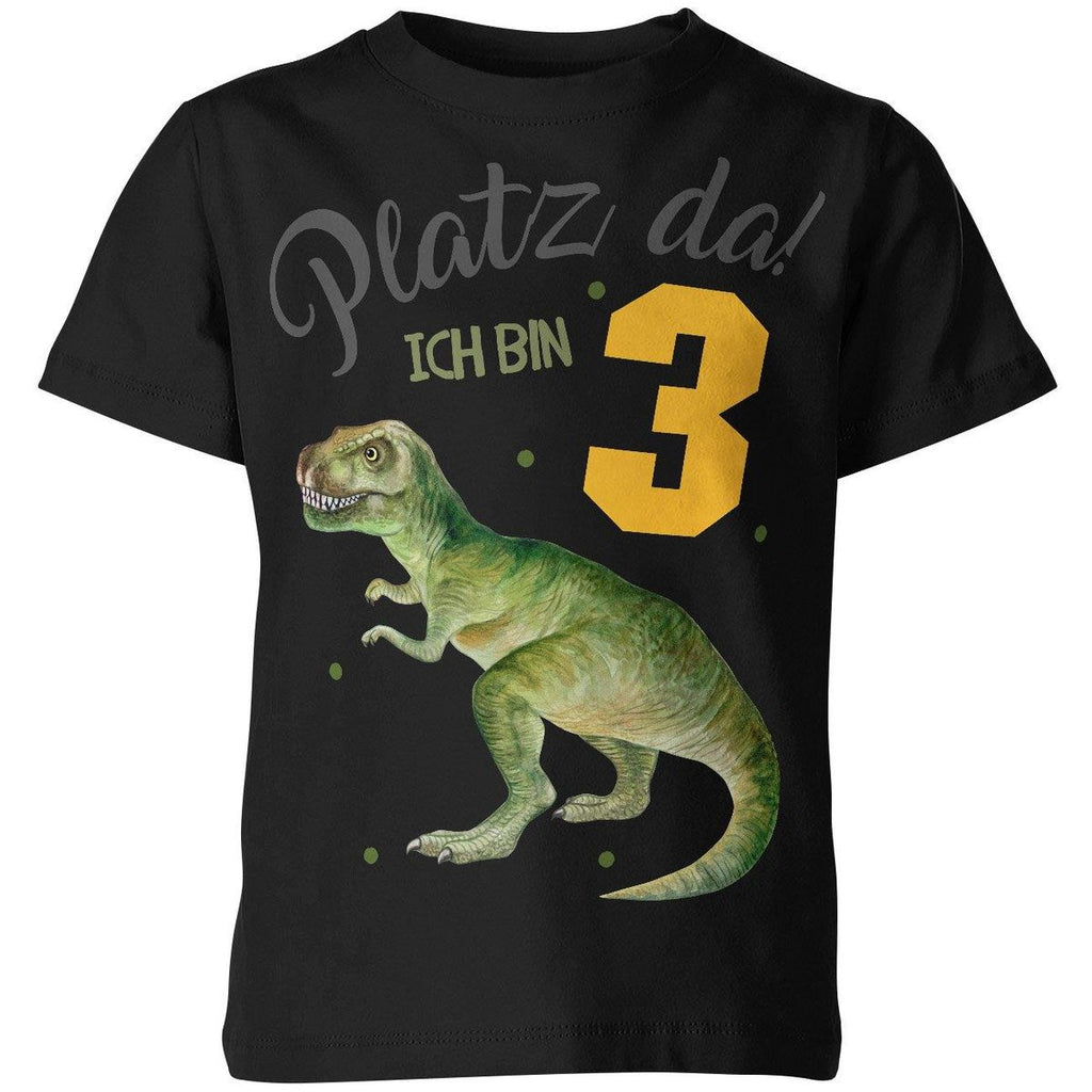 Kinder T-Shirt Platz Da ich bin Drei 3 Dinosaurier T-Rex - von Mikalino