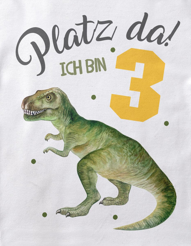 Kinder T-Shirt Platz Da ich bin Drei 3 Dinosaurier T-Rex - von Mikalino