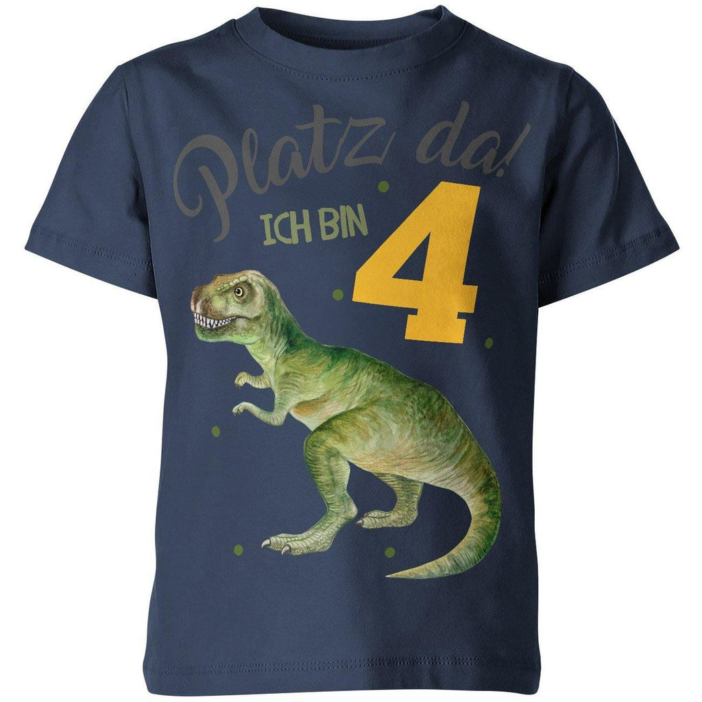 Kinder T-Shirt Platz Da ich bin Vier 4 Dinosaurier T-Rex - von Mikalino