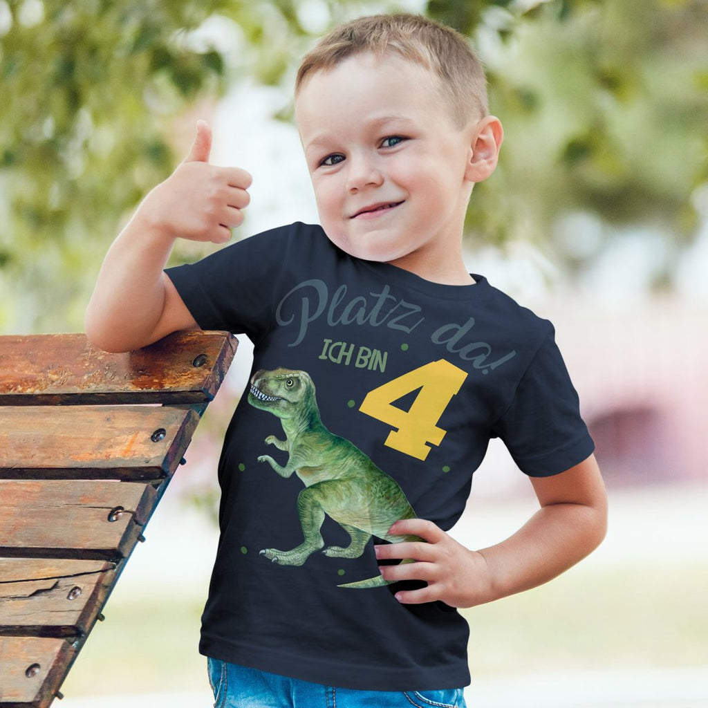 Kinder T-Shirt Platz Da ich bin Vier 4 Dinosaurier T-Rex - von Mikalino