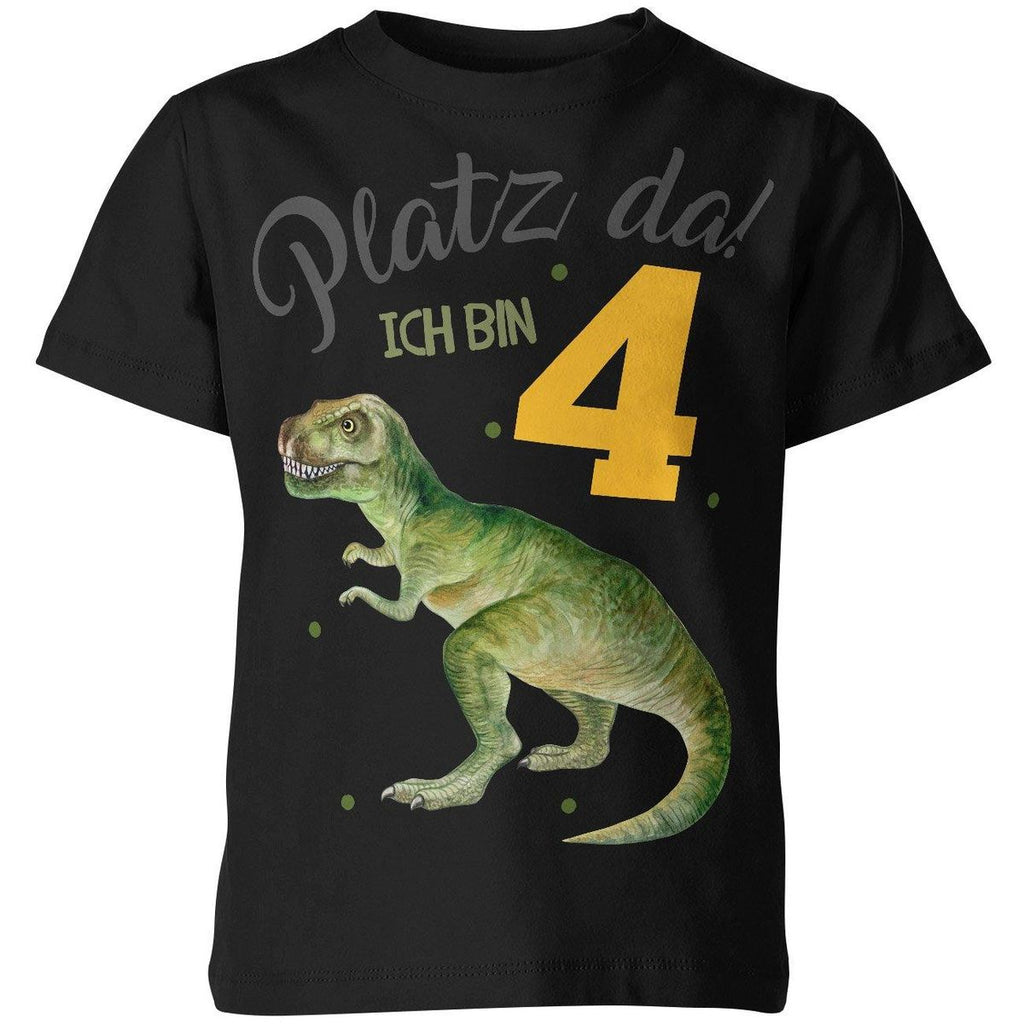 Kinder T-Shirt Platz Da ich bin Vier 4 Dinosaurier T-Rex - von Mikalino