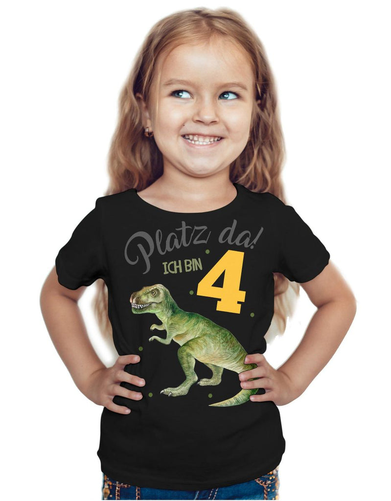 Kinder T-Shirt Platz Da ich bin Vier 4 Dinosaurier T-Rex - von Mikalino