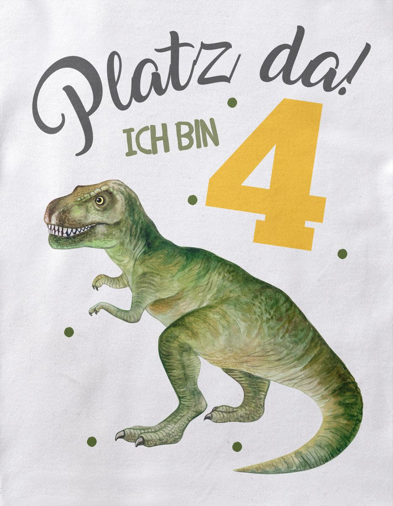 Kinder T-Shirt Platz Da ich bin Vier 4 Dinosaurier T-Rex - von Mikalino