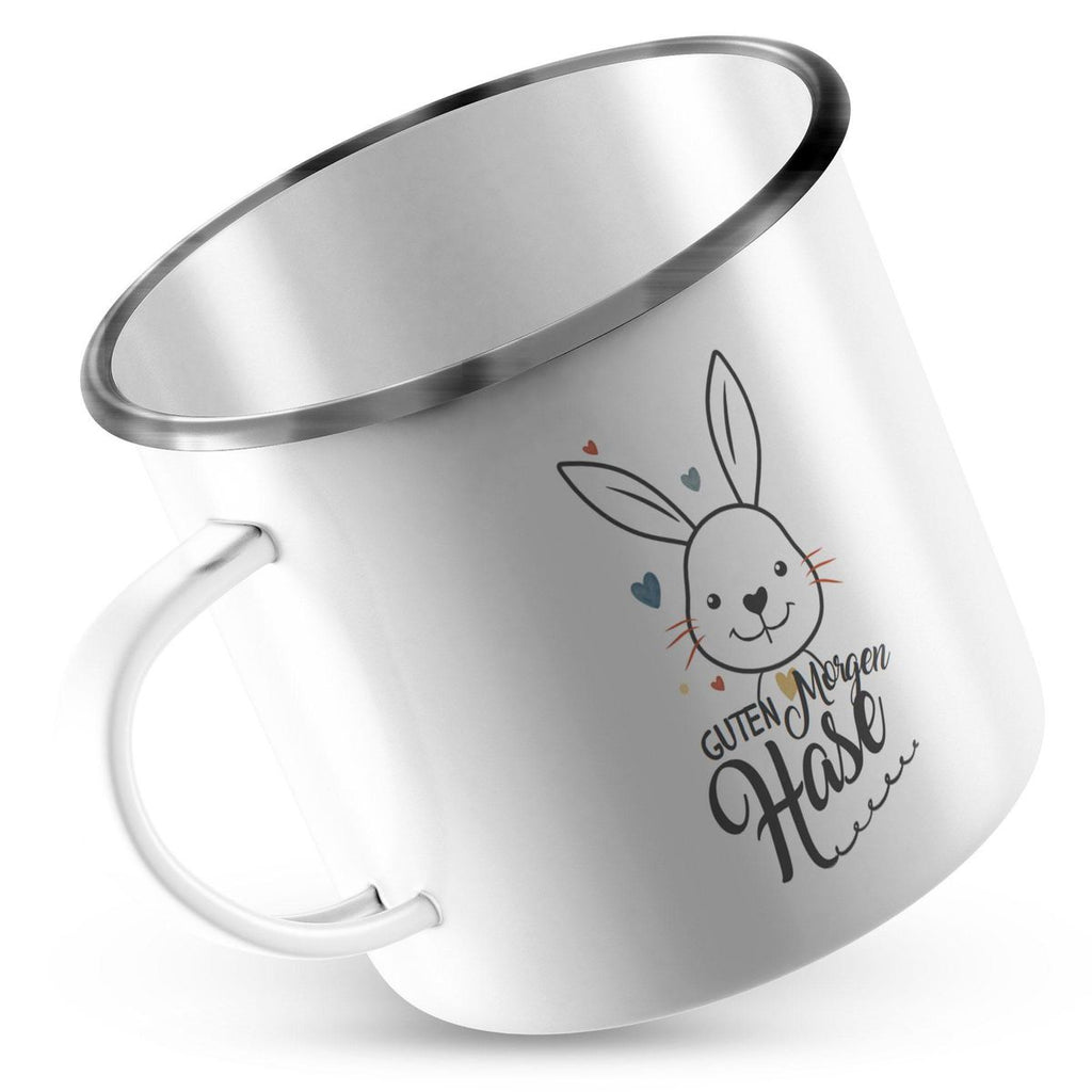 Emaille Tasse Guten Morgen Hase - von Mikalino