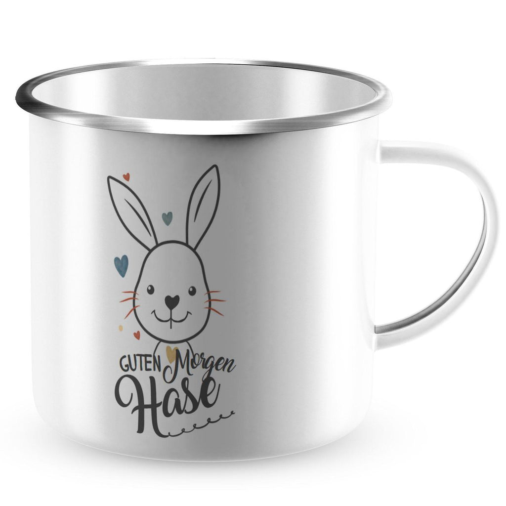 Emaille Tasse Guten Morgen Hase - von Mikalino