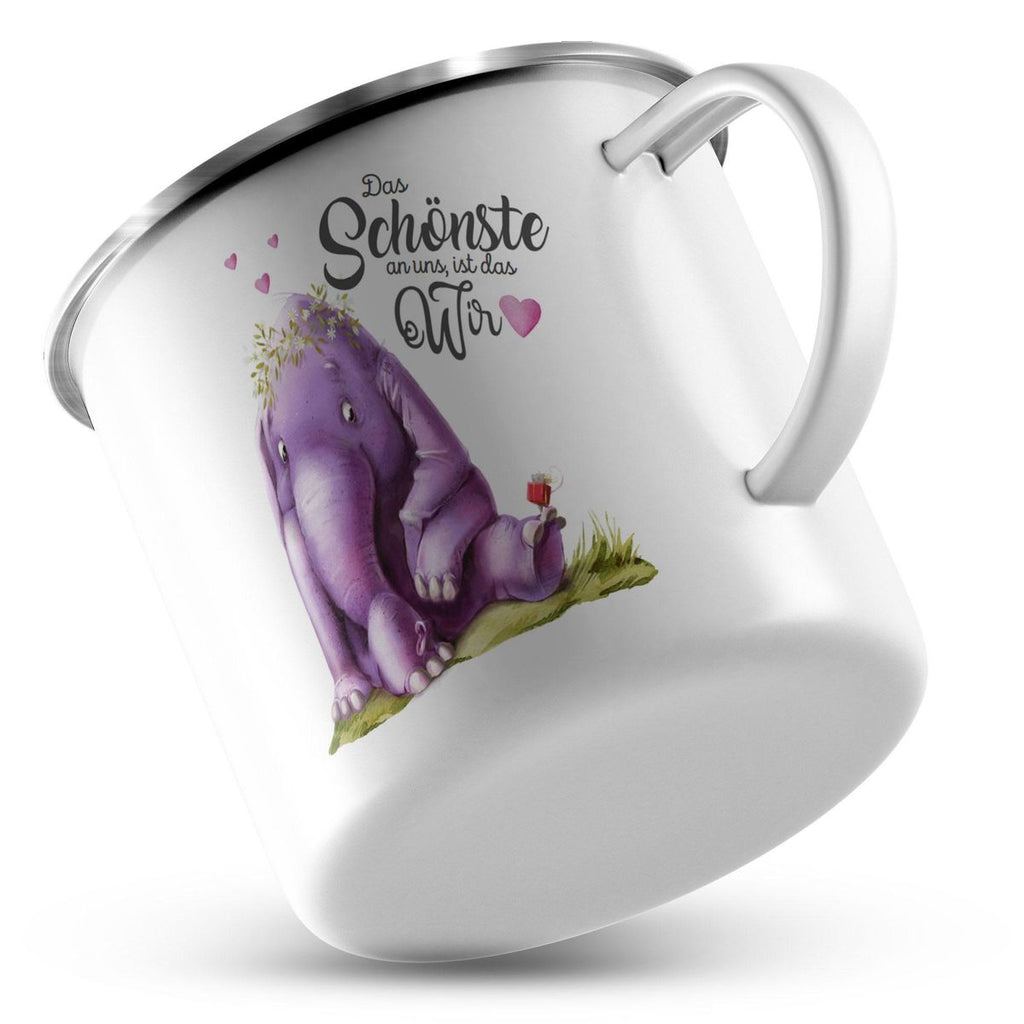 Emaille Tasse Das Schönste an uns, ist das Wir - von Mikalino