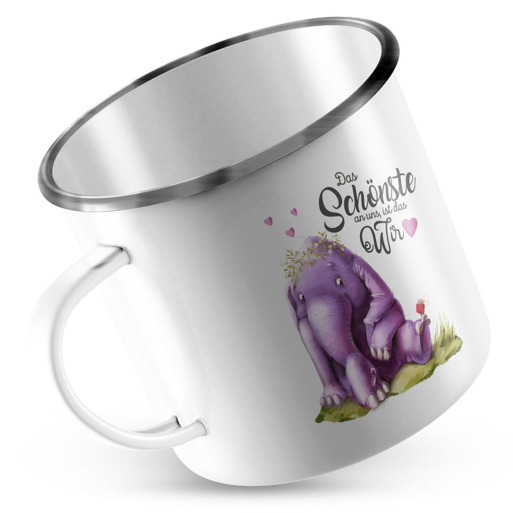 Emaille Tasse Das Schönste an uns, ist das Wir - von Mikalino