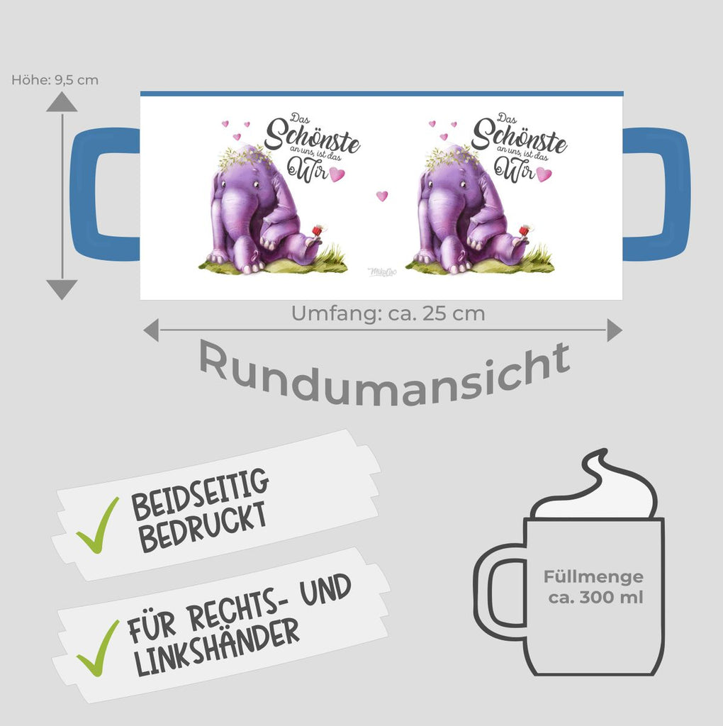 Keramik Tasse Das Schönste an uns, ist das Wir - von Mikalino