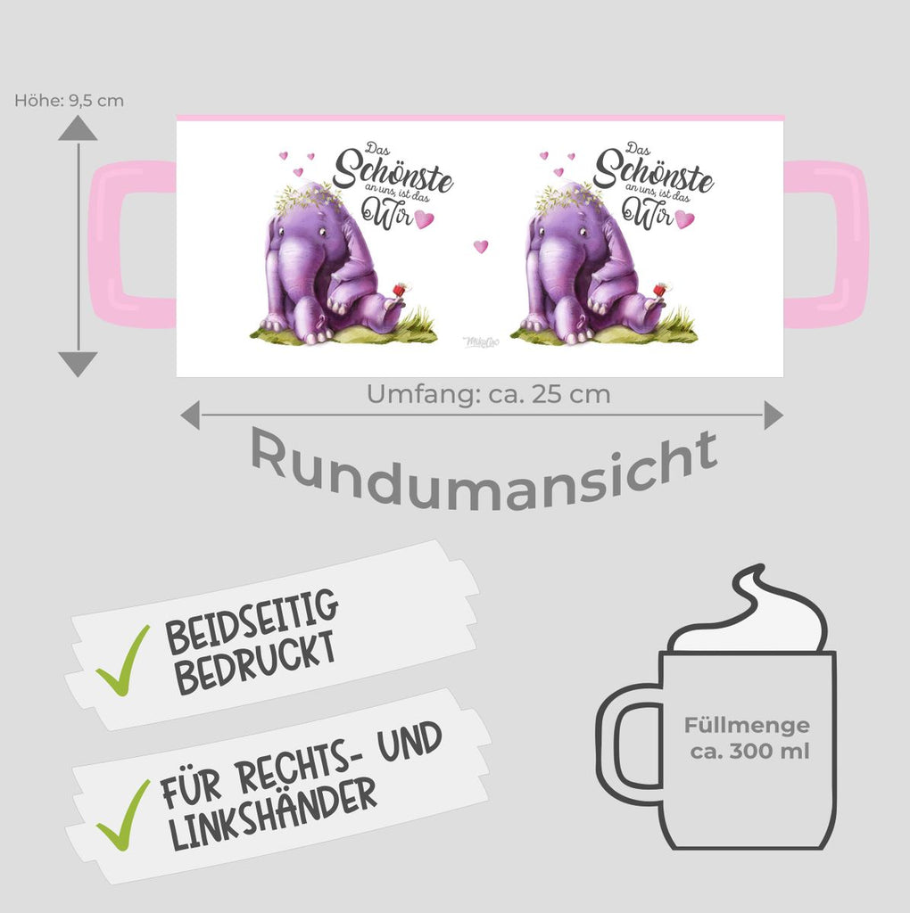 Keramik Tasse Das Schönste an uns, ist das Wir - von Mikalino