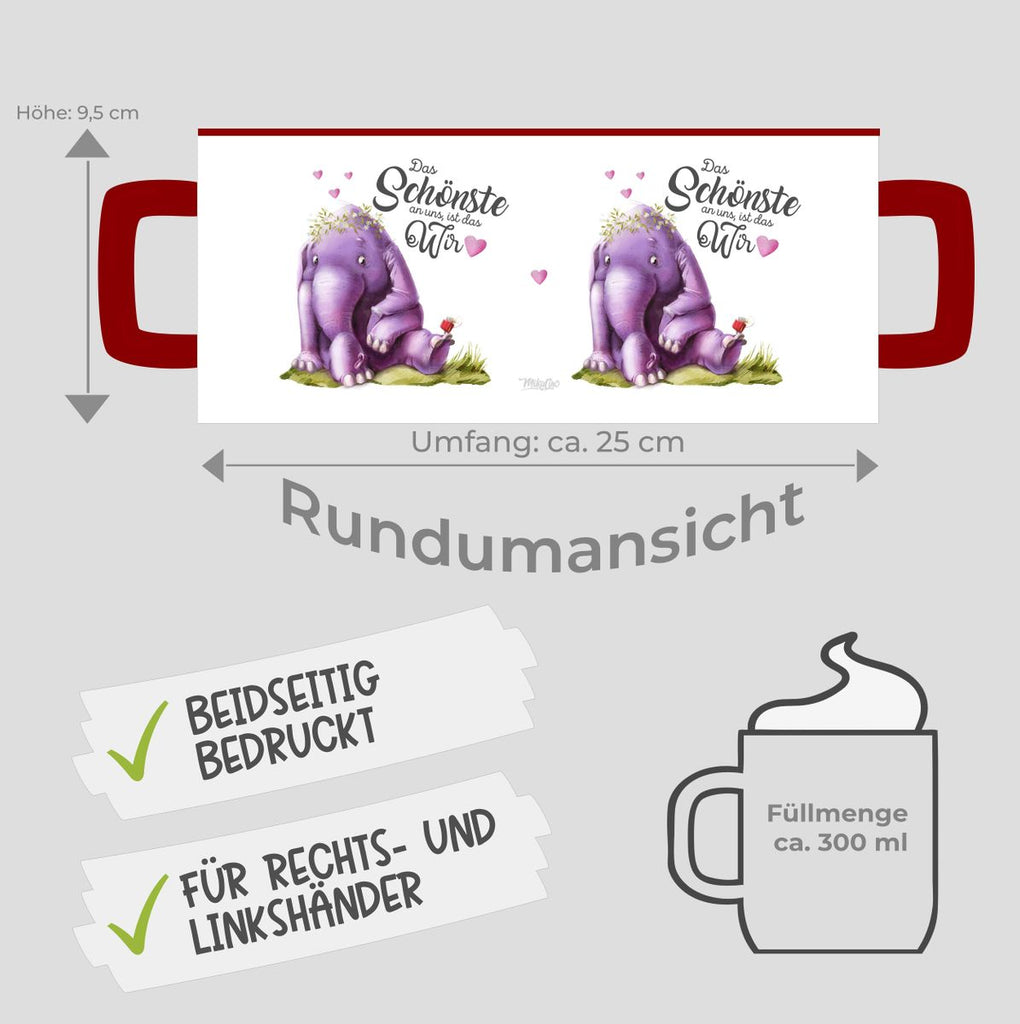 Keramik Tasse Das Schönste an uns, ist das Wir - von Mikalino