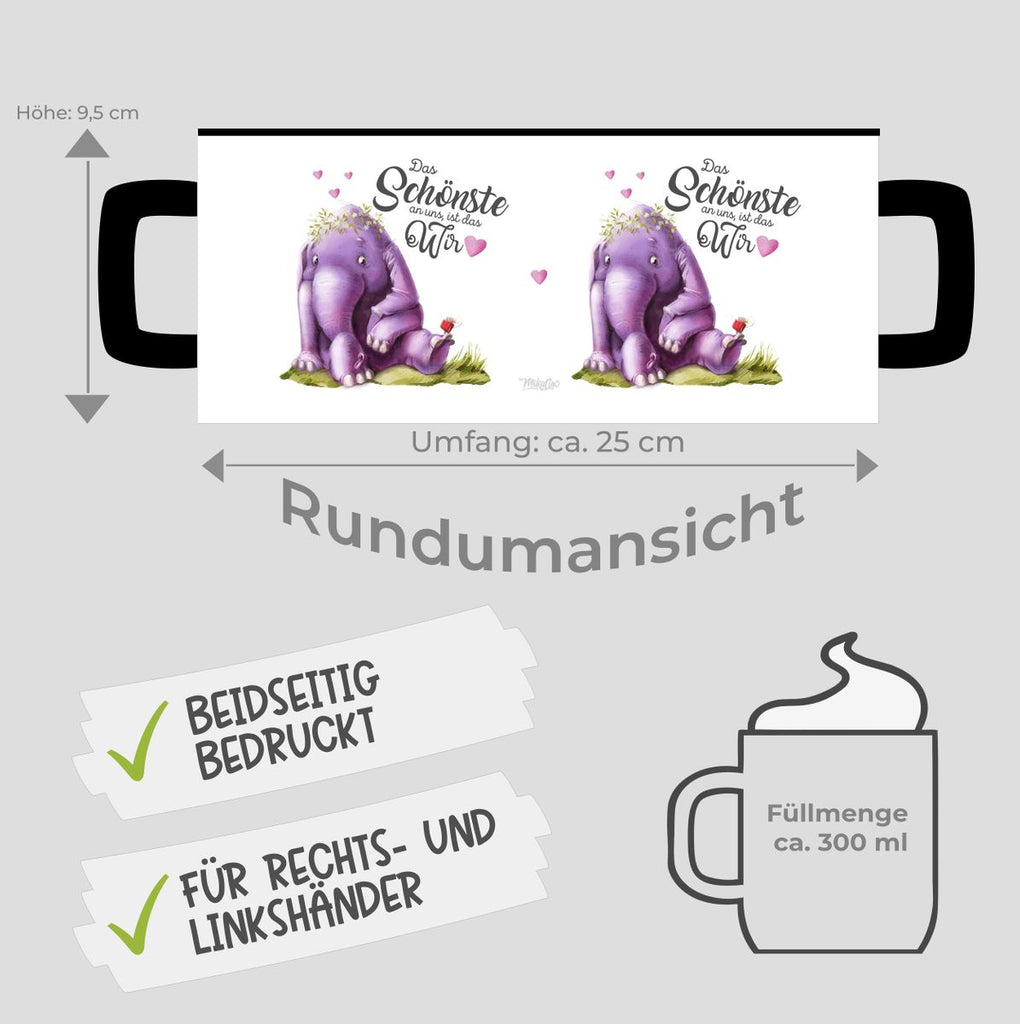 Keramik Tasse Das Schönste an uns, ist das Wir - von Mikalino