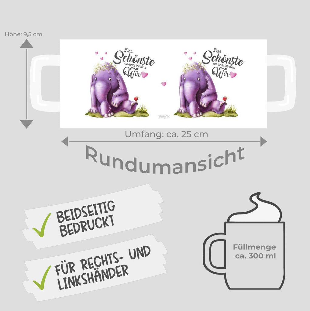 Keramik Tasse Das Schönste an uns, ist das Wir - von Mikalino