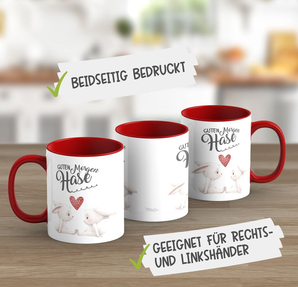 Keramiktasse Ich kaufe ein A - Halt's Maul - 2 Seiten - Herz auf 4 Pfoten