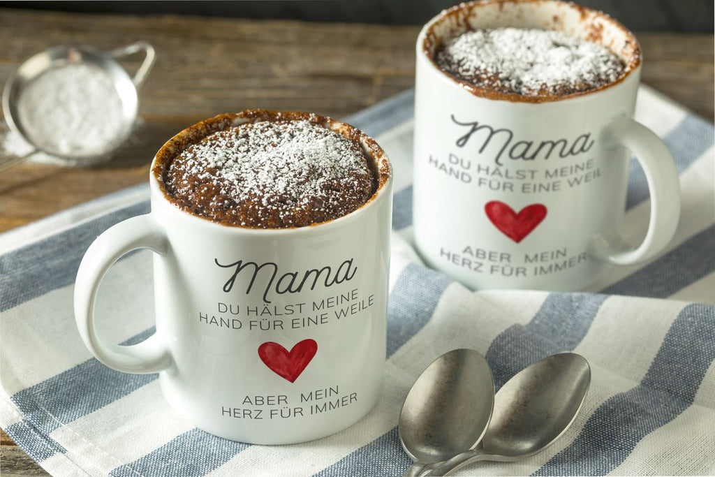 Keramik Tasse Mama, du hälst meine Hand für eine Weile, aber mein Herz für immer - von Mikalino