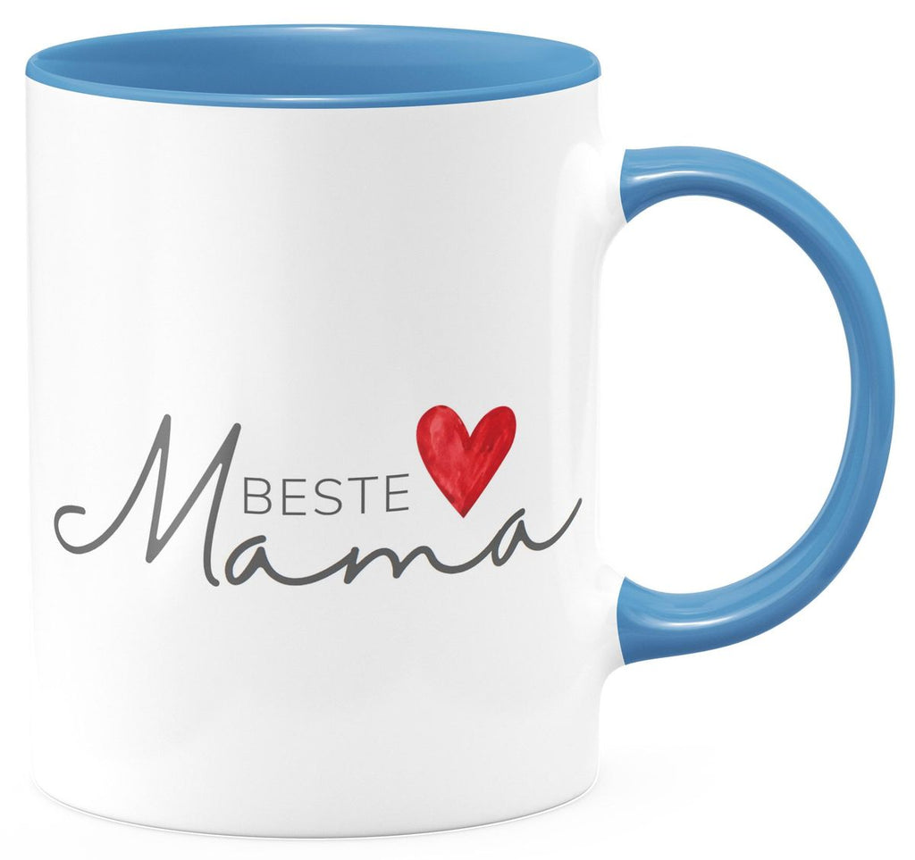 Keramik Tasse Beste Mama mit Herz - von Mikalino