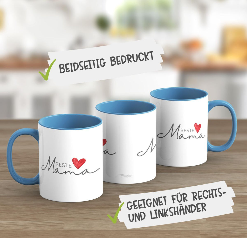 Keramik Tasse Beste Mama mit Herz - von Mikalino