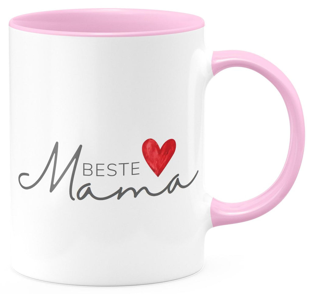 Keramik Tasse Beste Mama mit Herz - von Mikalino