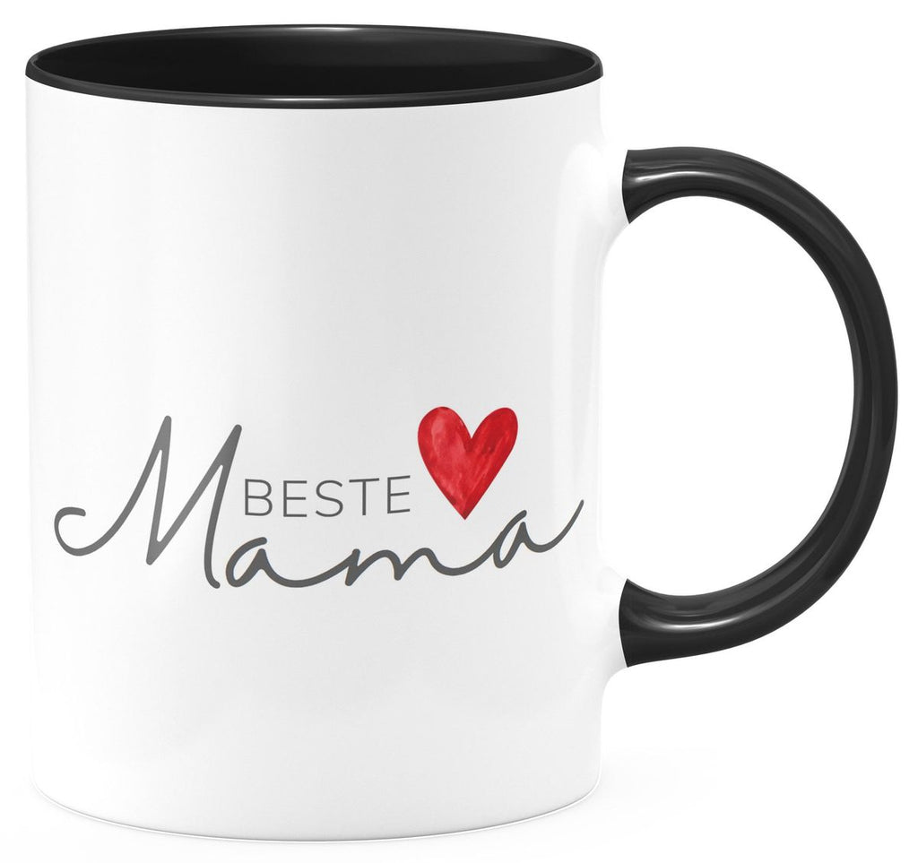 Keramik Tasse Beste Mama mit Herz - von Mikalino