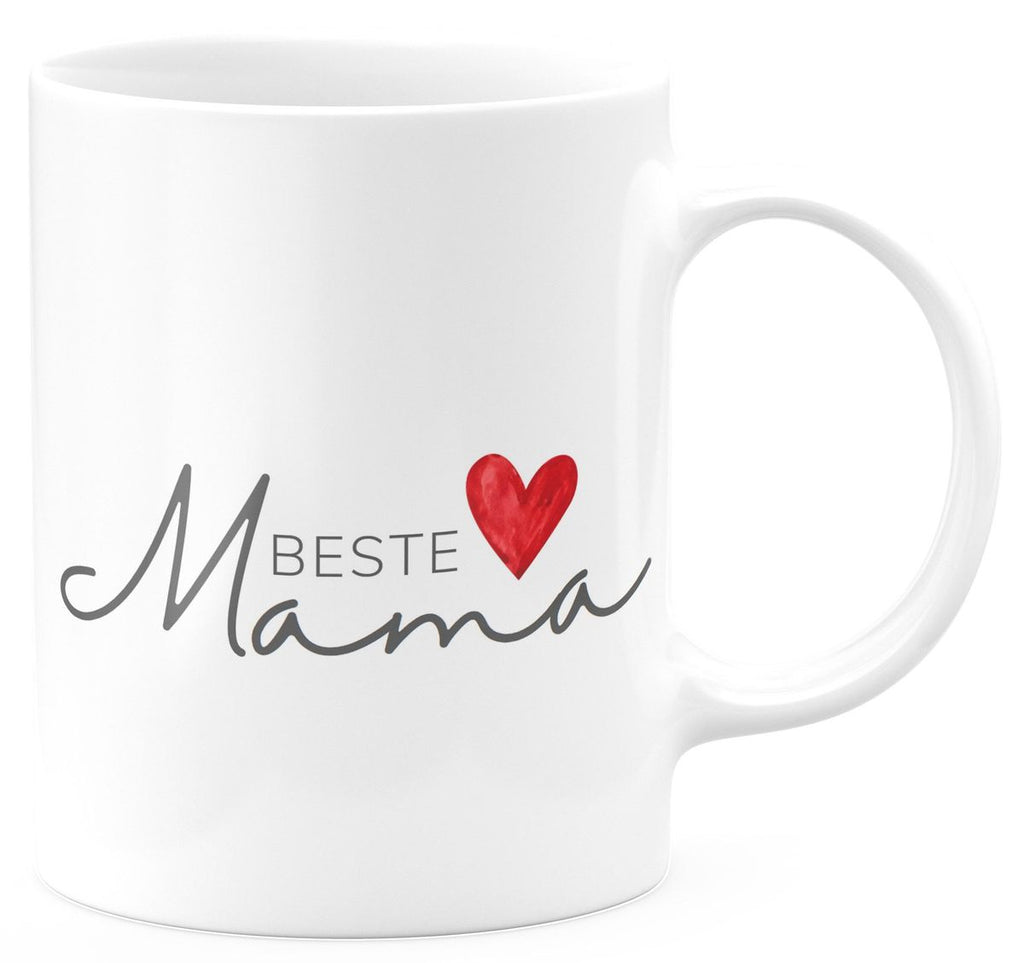 Keramik Tasse Beste Mama mit Herz - von Mikalino