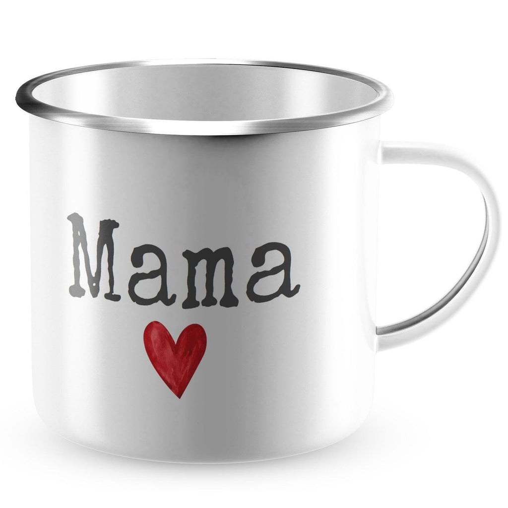 Emaille Tasse Mama mit Herz - von Mikalino