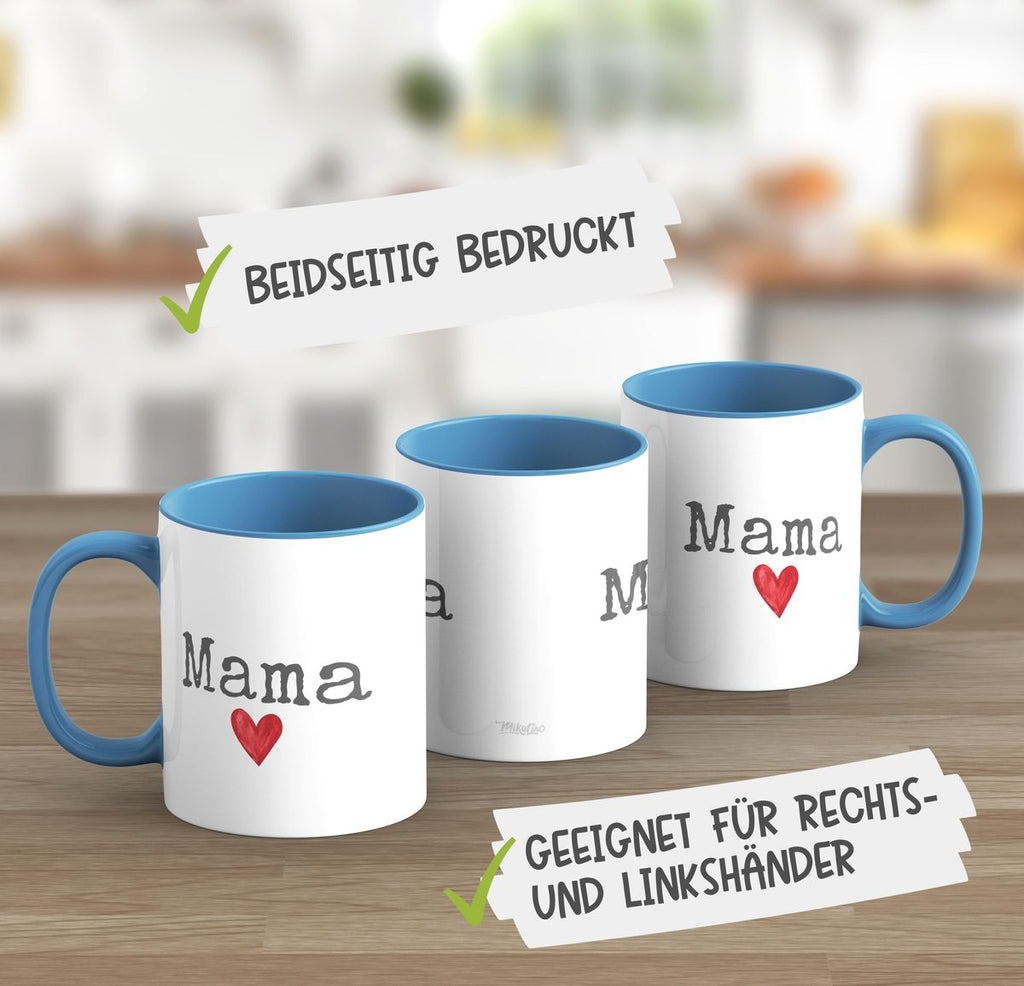 Keramik Tasse Mama mit Herz - von Mikalino