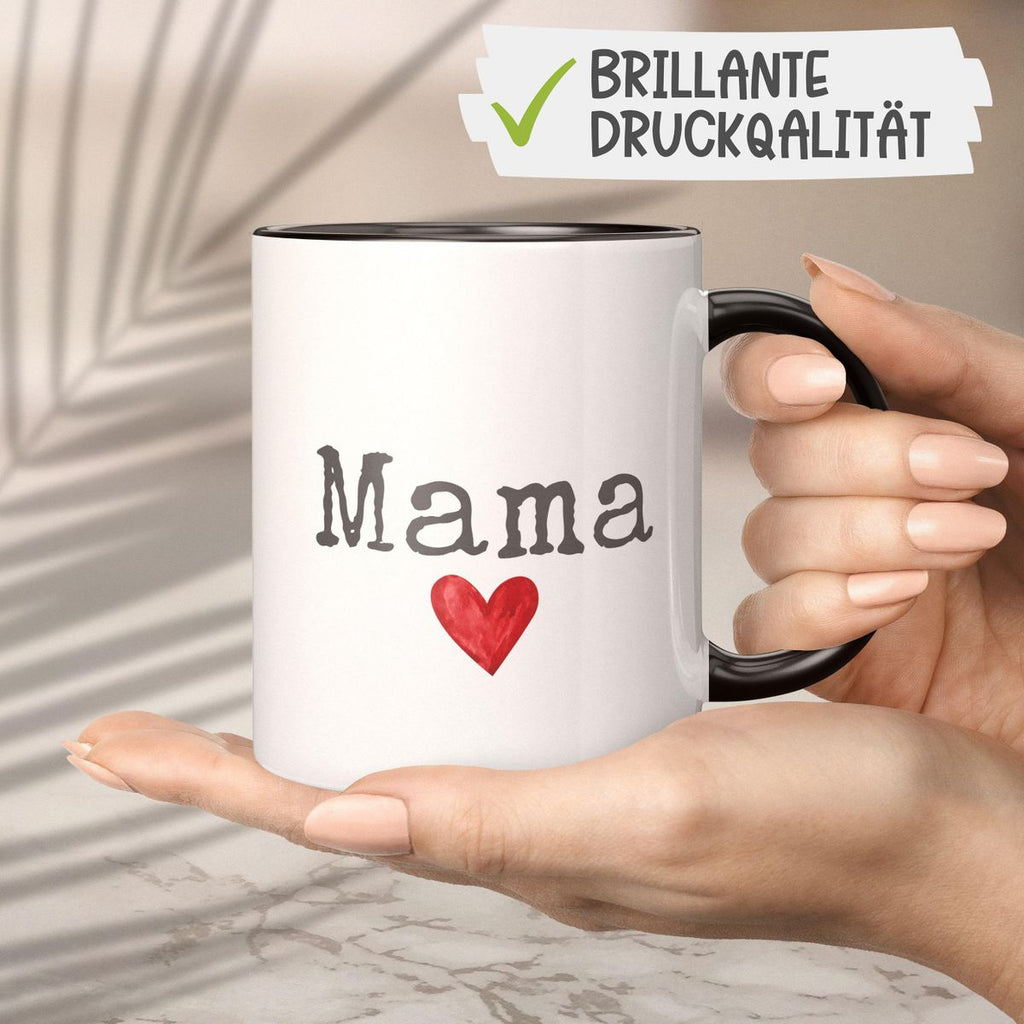 Keramik Tasse Mama mit Herz - von Mikalino