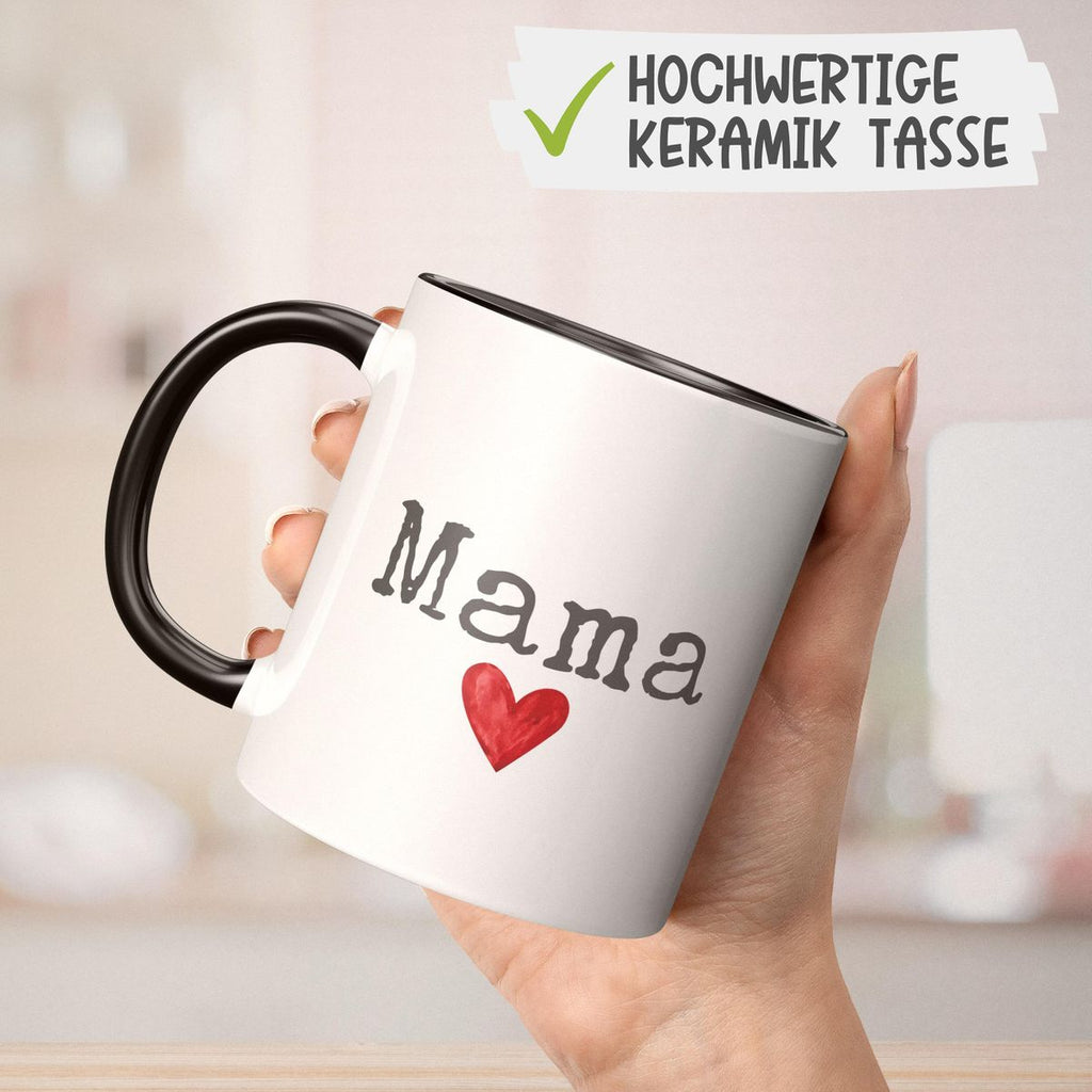 Keramik Tasse Mama mit Herz - von Mikalino