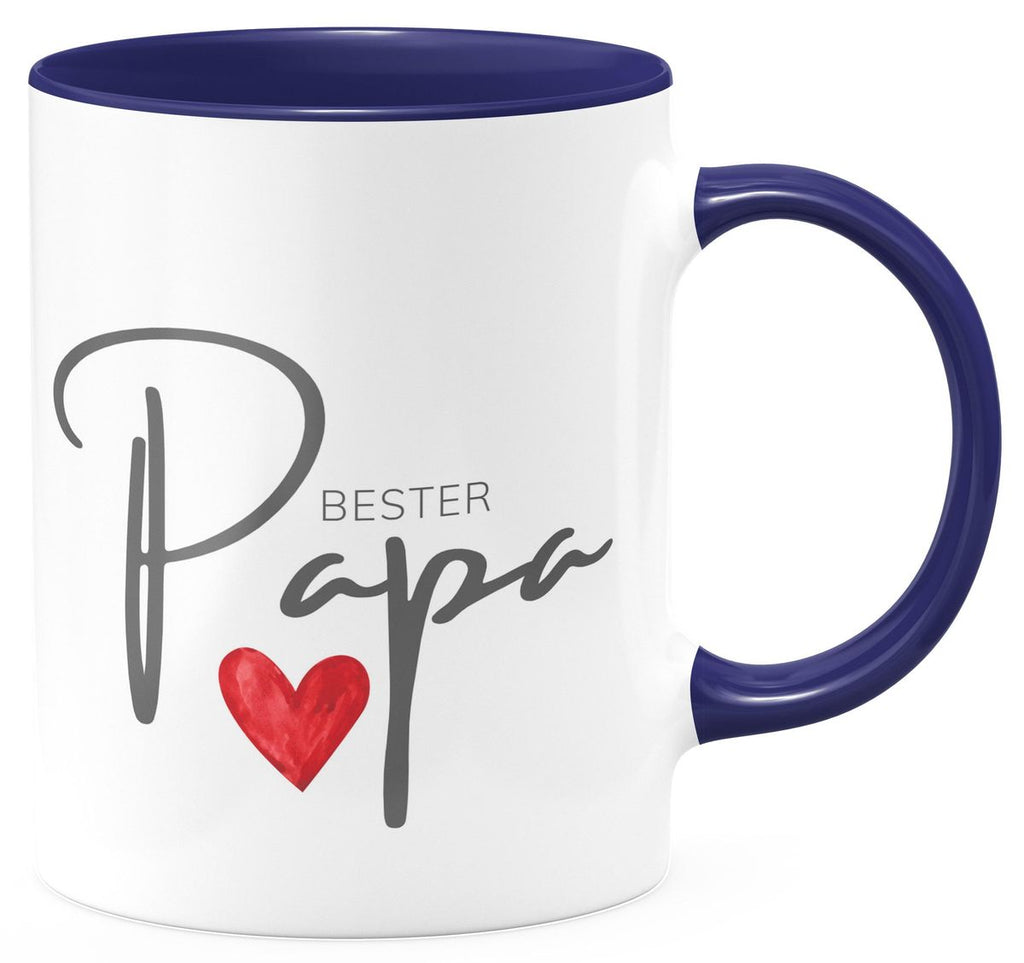 Keramik Tasse Bester Papa mit Herz - von Mikalino