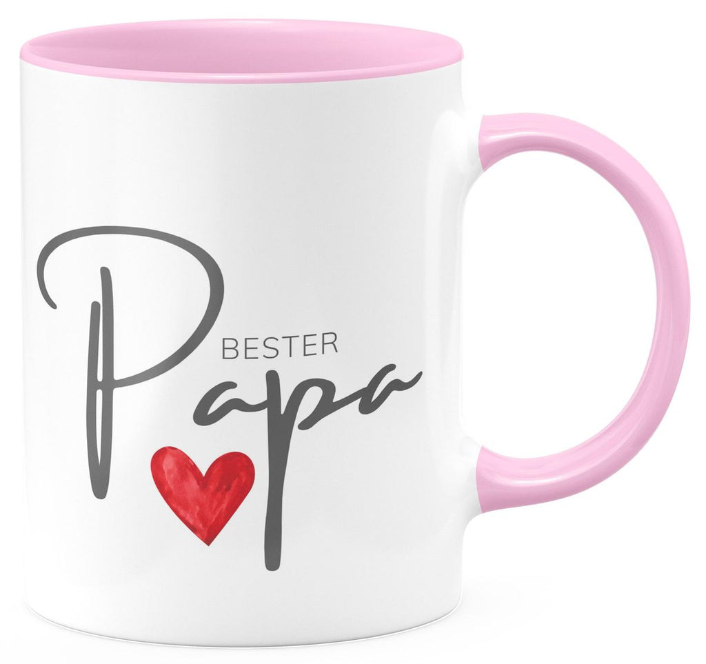 Keramik Tasse Bester Papa mit Herz - von Mikalino