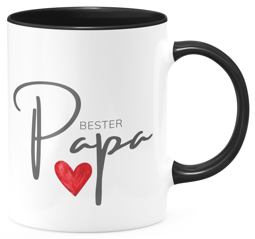 Keramik Tasse Bester Papa mit Herz - von Mikalino